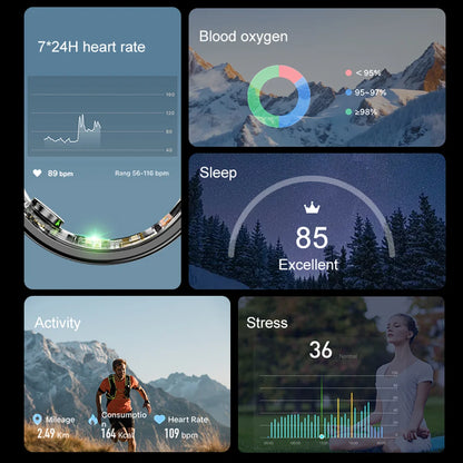 Xiaomi New Smart Ring (Men & Women)
Heart Rate, Blood Oxygen, Sleep Health Monitor, Sport Fitness Tracker 
Android & IOS